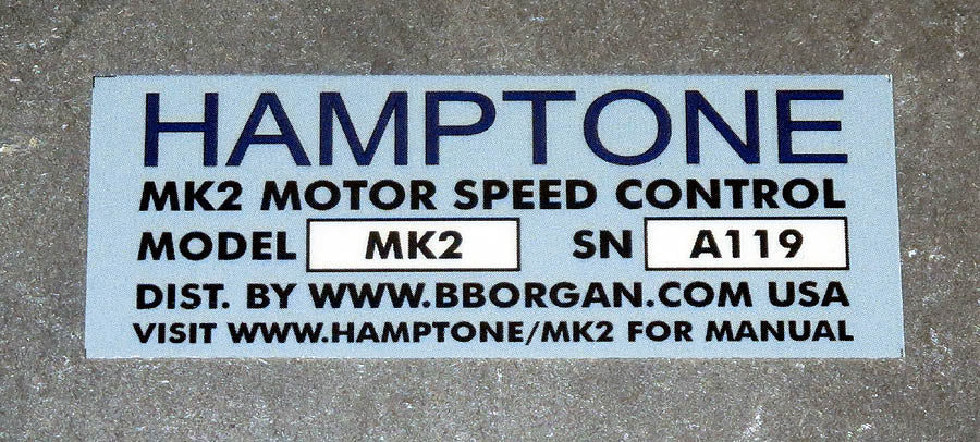 Hamptone MK2 Leslie Speaker Motor Control Coming next month!
