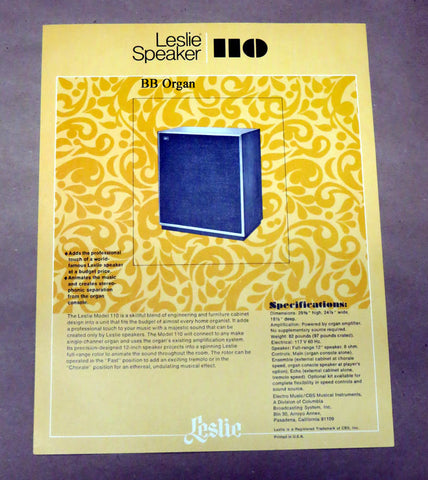 110 Leslie Speaker Product Brochure