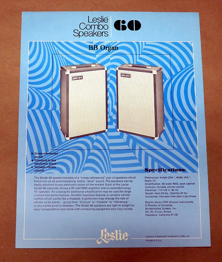 60 Leslie Speaker Product Brochure