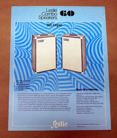 60 Leslie Speaker Product Brochure