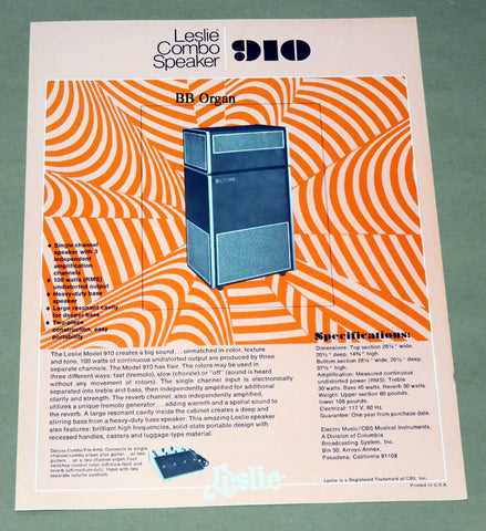 910 Leslie Speaker Product Brochure