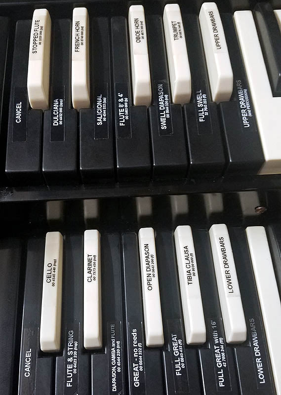 Preset Label Kit for Hammond Console Organs