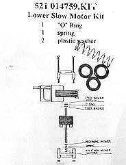 Spring kit for slow motor (lower) for Leslie Speaker