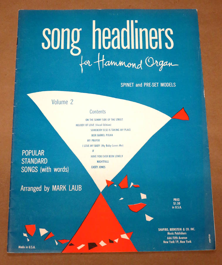 Song Headliners for the Hammond Organ